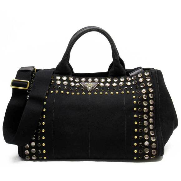 Prada Handbags - Prada Canapa handbag crossbody shoulder bag clear canvas rhinestones favorite